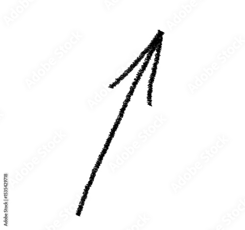 Arrow doodle grunge vector icon. Arrow on white background. Design element vector illustration.