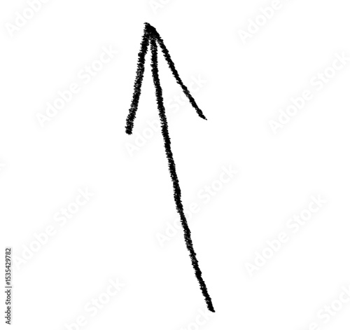 Arrow doodle grunge vector icon. Arrow on white background. Design element vector illustration.