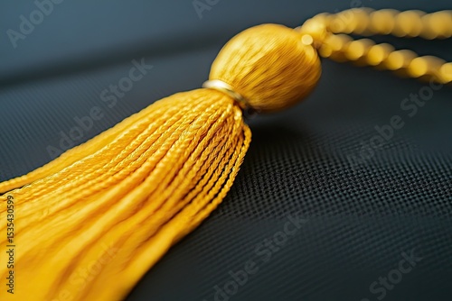 Close-up of a graduation tassel