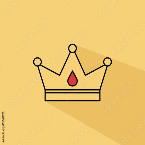 crown minimal vector illustration icon design