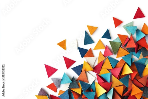 Colorful triangular confetti