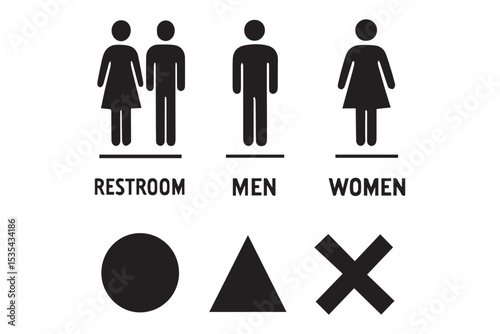 restroom, men, women, wc, bathroom, symbols, toilet, icon set