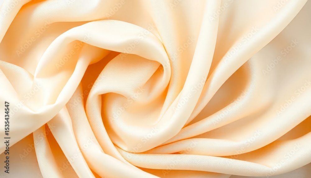 Fototapeta premium Peach Silk Fabric Texture Background Luxury Elegant Soft Flowing Drape