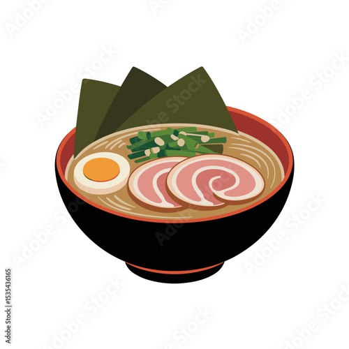 Tonkotsu Ramen Bowl with Pork and Nori