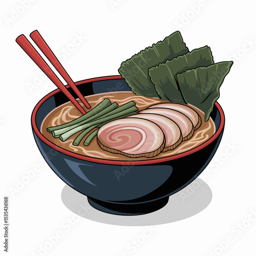 Tonkotsu Ramen Bowl with Pork and Nori