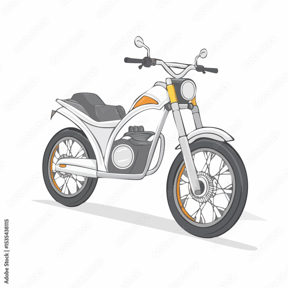 Obraz premium Electric Motorcycle Illustration Clean Energy Two-Wheeler Design