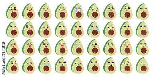 Set of variant expression fruit elmenet stock design. popular expression face fruit. mango, strawerry,pumpkin,greengrapes