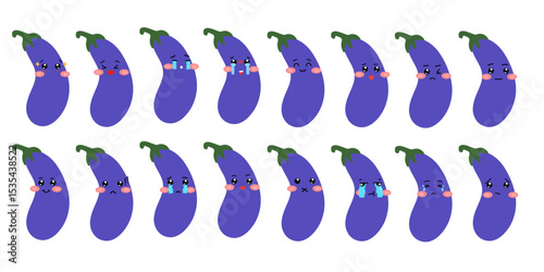Set of variant expression fruit elmenet stock design. popular expression face fruit. mango, strawerry,pumpkin,greengrapes