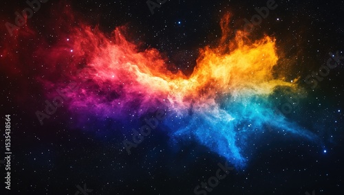 Colorful nebulae in deep space