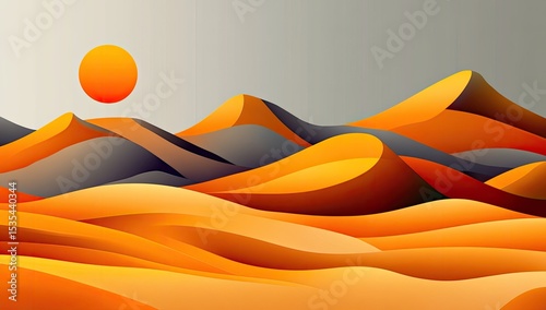 Desert landscape with dunes