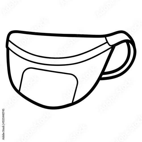 Bum Bag Vector Design White Background Stylish Fashion Accessory Illustration