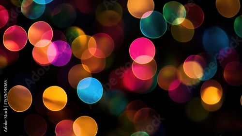 Abstract bokeh background with vibrant colors, perfect for festive designs or wallpapers