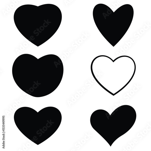 heart icons set 76