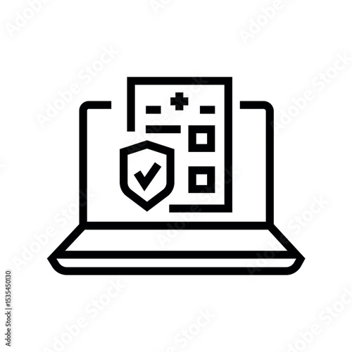 Clinical medical protocols line black icon. Sign for web page, mobile app,