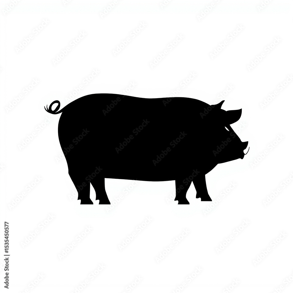 Fototapeta premium vector illustration of a pig
