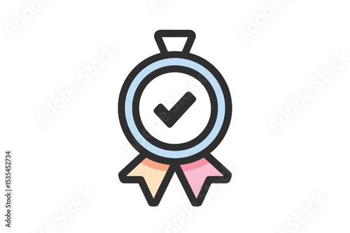 Rosette isolated icon. vector illustration.