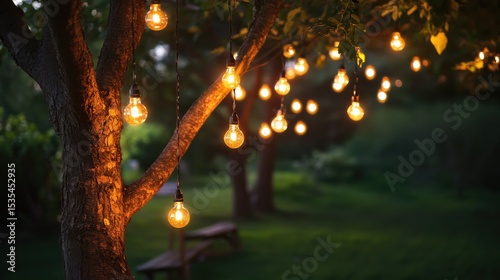 Magical Illumination with String Lights Candles and Lamps