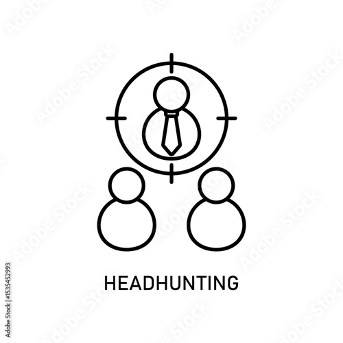 Icon a headhunting, isolated against a clean background.