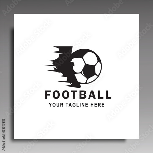 Football logo or football club sign badge.illustration Vector design of football logo on white background