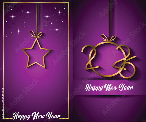 2026 Happy New Year background for your seasonal invitations, festive posters, greetings cards.