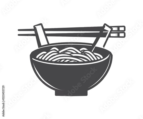 Chinese food with icon vector on white background.