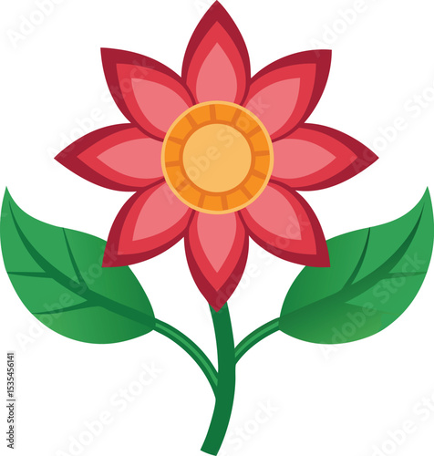 Flower colour vector icon