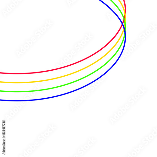 Multi Color Curved Line