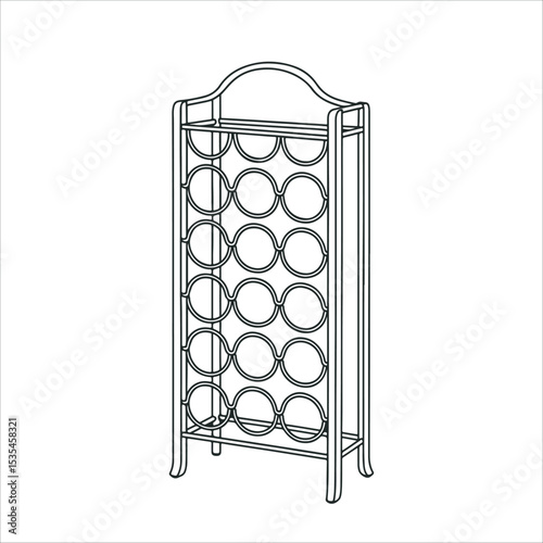 Elegant Metal Wine Rack Vertical Storage for Wine Bottles