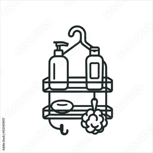 Bathroom Shower Caddy with Products