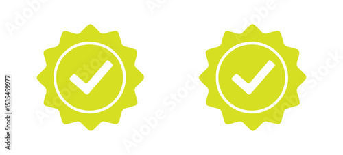 verification badge approved check mark icon. vector illustration eps 10
