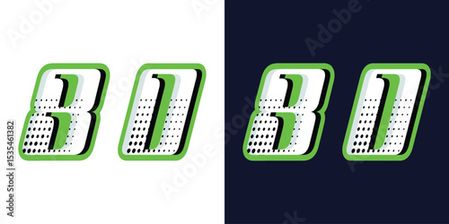Racing number 80 vector effect design