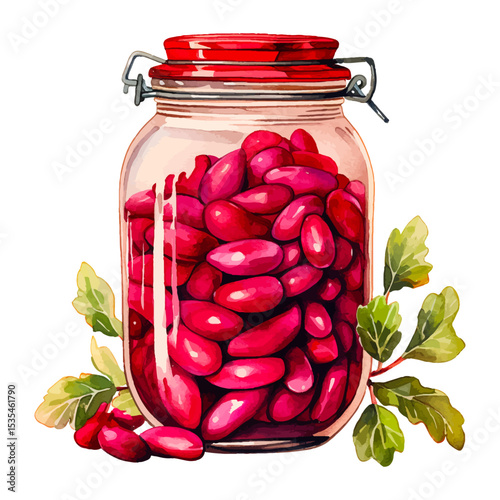 Pickled red beans, Pickled Vegetables SVG, pickle jars, Homemade veggies
