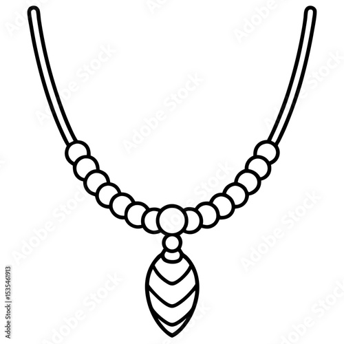 Minimal Bar Pendant Line Art Vector