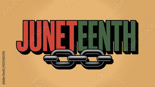 Juneteenth Broken Chains Poster African American Freedom Graphic photo