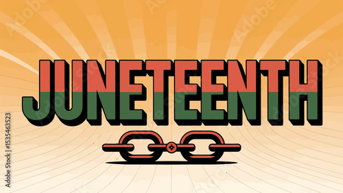 Juneteenth Broken Chains Poster African American Freedom Graphic photo