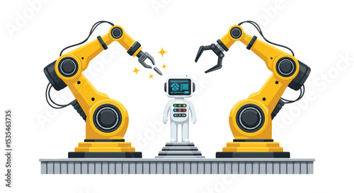 Robot Assembly Line Revolutionizing Manufacturing with Precision and Efficiency for Increased Productivity and Automation