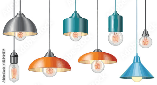 Colorful Collection of Pendant Lighting Fixtures for Home Decor and Interior Design