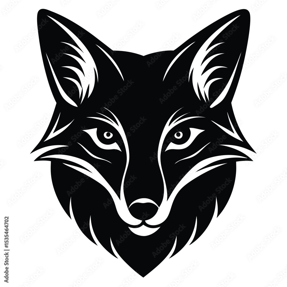 Obraz premium Fox Vector Silhouette Clipart for Design