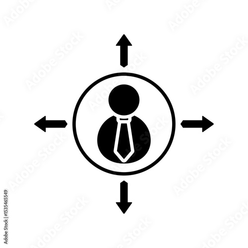 Icon a outsource, isolated against a clean background.