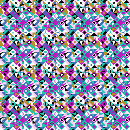Diagonal geometric pattern background - colorful abstract vector graphic