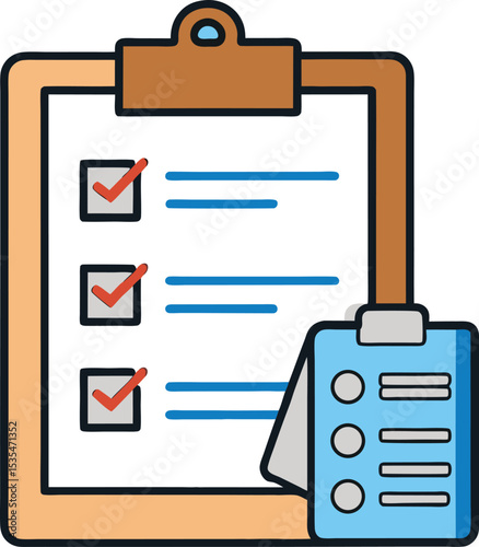 Checklist and Pencil Illustration