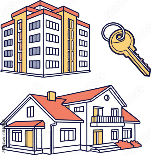 Modern Real Estate Property Icons