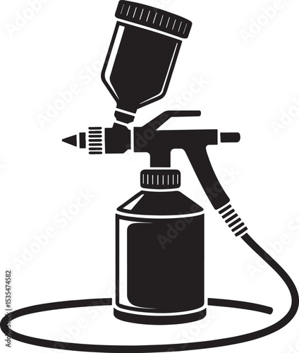 Airbrush spray gun paint tool icon