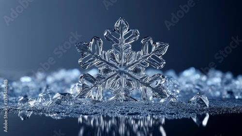Magnificent Clear Snowflake Showcase Winter's Delicate Beauty and Frigid Grace