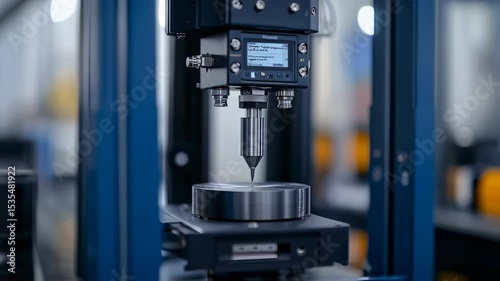 Precision CMM Machine Inspecting a Metal Component in Manufacturing Setting