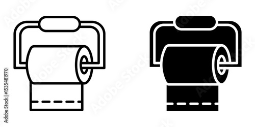  toilet paper icon white on background
