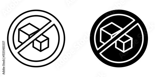  prohibited cubes icon white on background