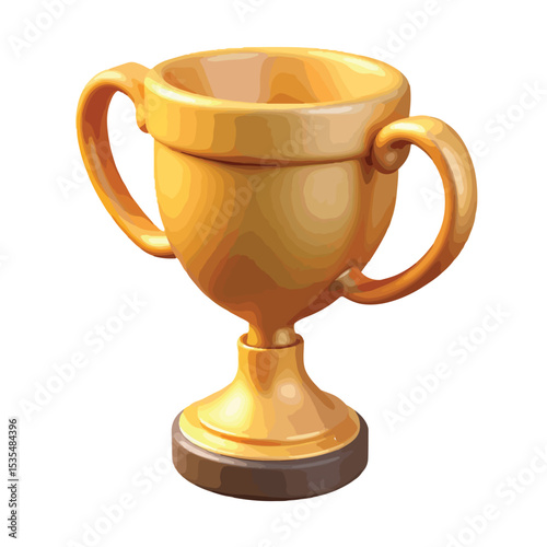 Elegant gold prize cup icon is ideal for victory symbols, contests, and success recognition.