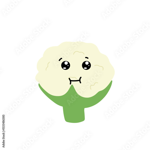 Popular kawaii cauliflower variant expression face cartoon design