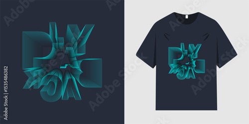 3d typography t-shirt design ready to print.